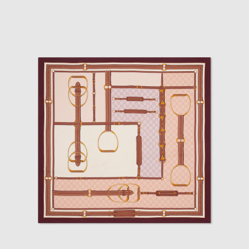 Gucci Printed silk twill carre