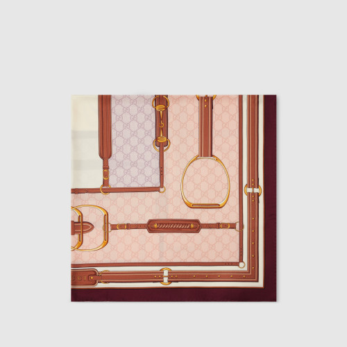 Gucci Printed silk twill carre