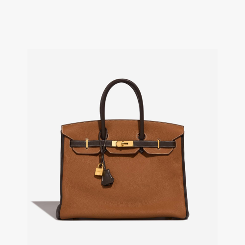 Hermes Birkin 30 Togo Gold Chocolat Gold