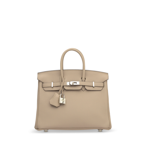 Hermes Birkin 25 Togo Gris Tourterelle Silver