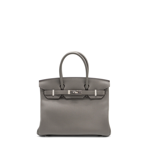 Hermes Birkin 30 Togo Gris Meyer Silver