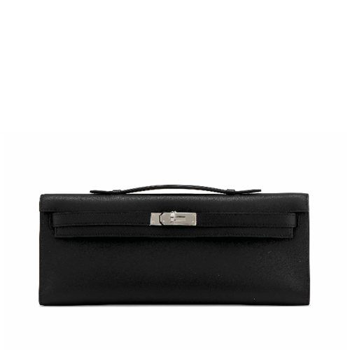 Hermes Kelly Cut Swift Noir Silver
