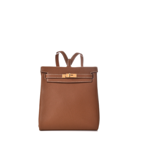 Hermes Kelly Ado Backpack Clemence Gold Gold