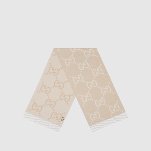 Gucci GG cashmere lame jacquard scarf