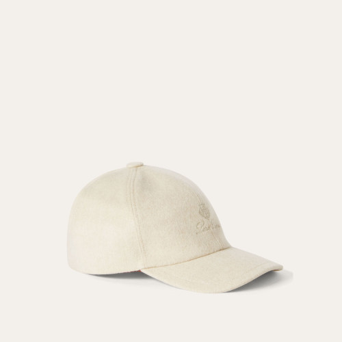 Loro Piana Baseball Cap Cashmere - Storm System Natural Melange