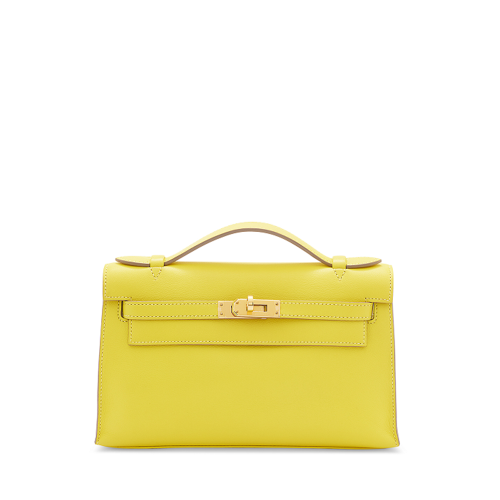 Hermes Mini Kelly I Swift Lime Gold