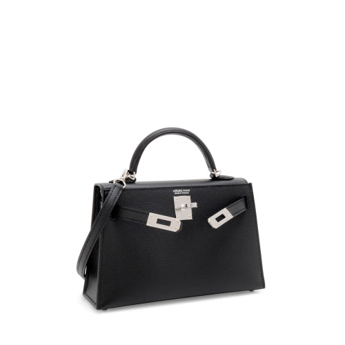 Hermes Kelly II Mini Epsom Noir Silver