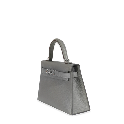 Hermes Kelly II Mini Epsom Gris Meyer Silver