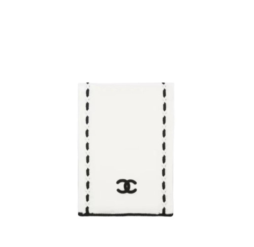 CHANEL 25A Cashmere Muffler CC Logo Stitch Scarf