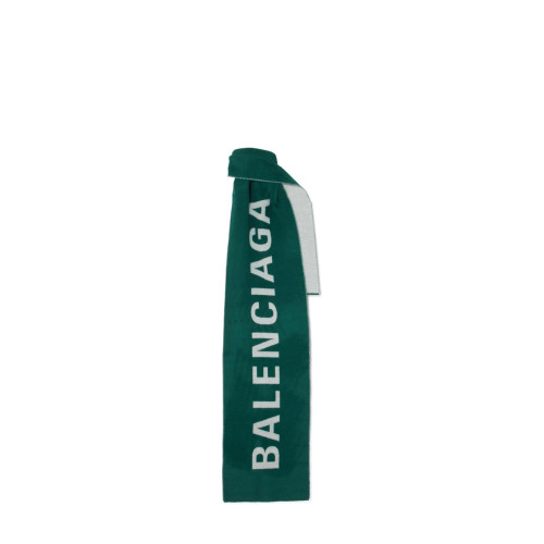 Balenciaga Logo-Jacquard Wool Scarf