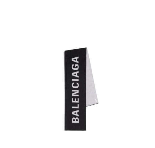 Balenciaga Logo-Jacquard Wool Scarf