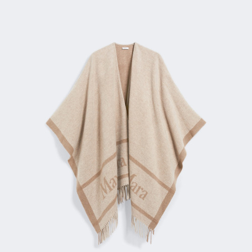 Max Mara Jacquard wool poncho