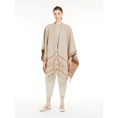 Max Mara Jacquard wool poncho