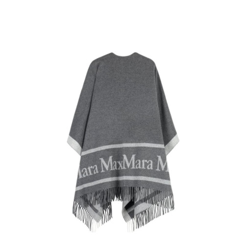 Max Mara Jacquard wool poncho