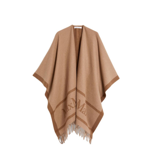 Max Mara Jacquard wool poncho
