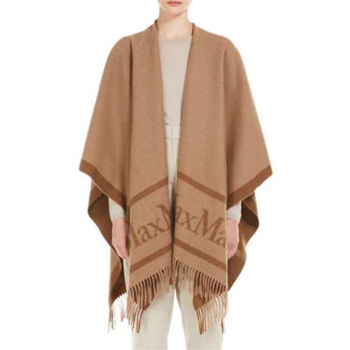 Max Mara Jacquard wool poncho