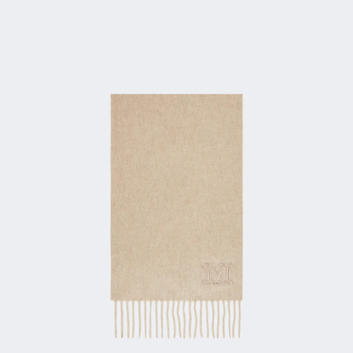 Max Mara Monogram-embroidered cashmere stole