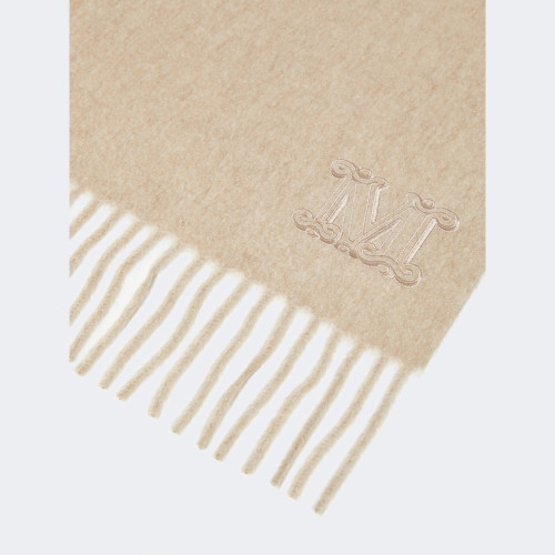 Max Mara Monogram-embroidered cashmere stole