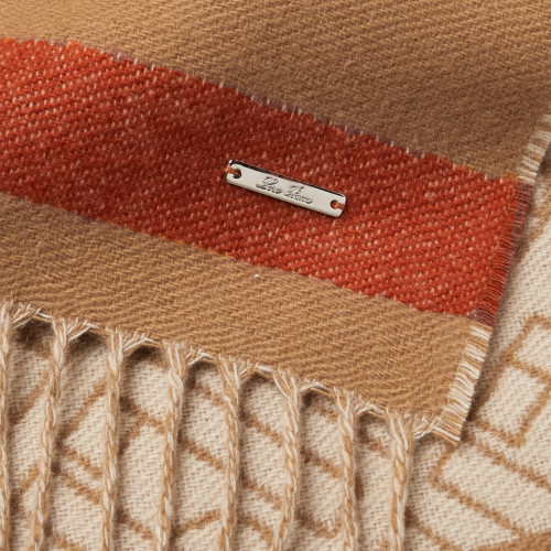 Loro Piana LP Logo Outline Cashmere Scarf