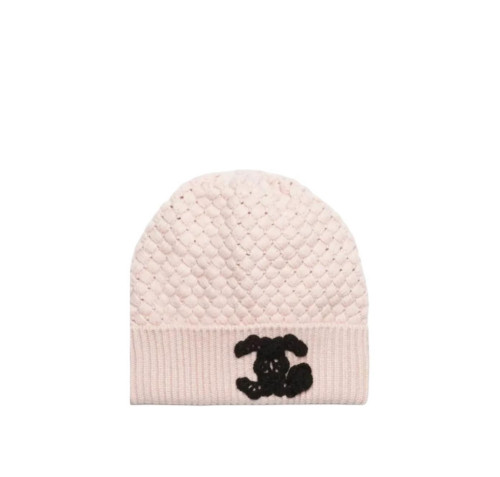 CHANEL 25FW Cashmere Beanie CC Logo Camellia Knit Hat