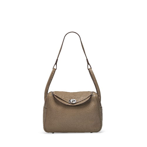 Hermes Lindy 26 Clemence Etoupe Silver