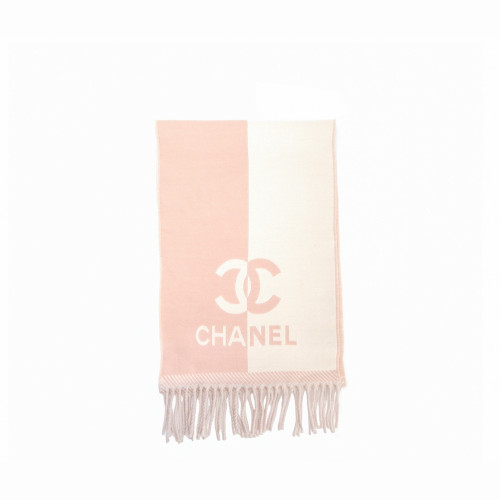 CHANEL Stole Cashmere & Shearling Lambskin