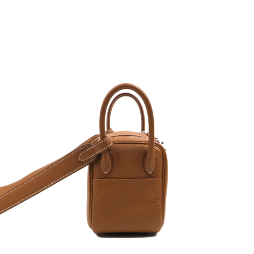 Hermes Lindy Mini Clemence Gold Silver