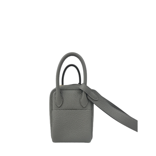 Hermes Lindy Mini Clemence Gris Meyer Gold