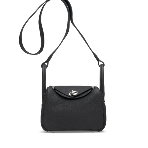 Hermes Lindy Mini Clemence Noir Silver