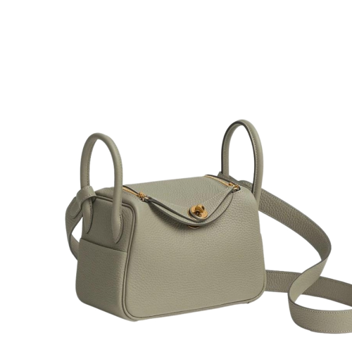Hermes Lindy Mini Clemence Sauge Gold