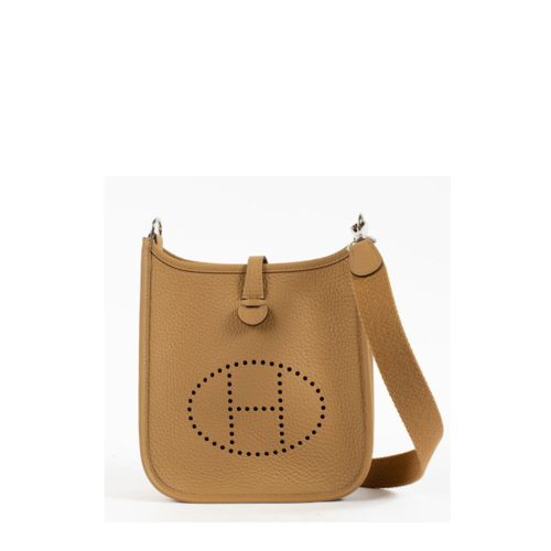 Hermes Evelyne 16 Clemence Biscuit Silver