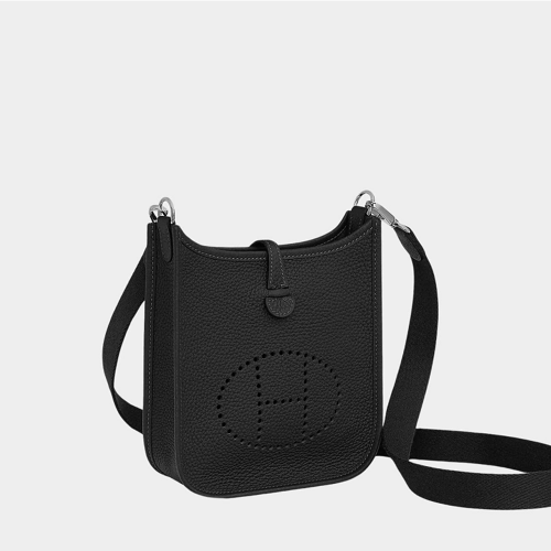 Hermes Evelyne 16 Clemence Noir Silver