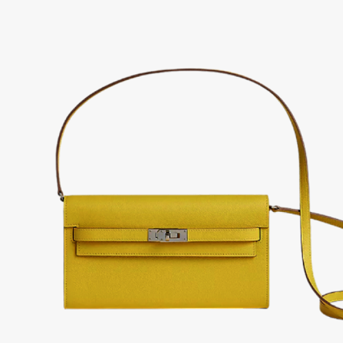 Hermes Kelly To Go Evercolor Lime Silver