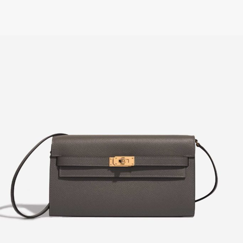 Hermes Kelly To Go Epsom Etain Gold