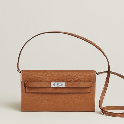 Hermes Kelly To Go Epsom Gold Silver