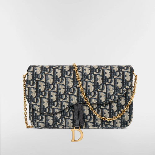 Dior Medium Saddle Pouch with Chain