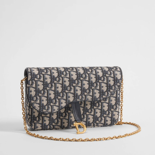 Dior Medium Saddle Pouch with Chain