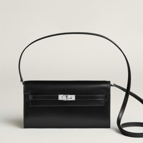 Hermes Kelly To Go Epsom Alligator Noir Gold