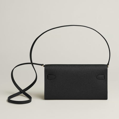 Hermes Kelly To Go Epsom Noir Gold