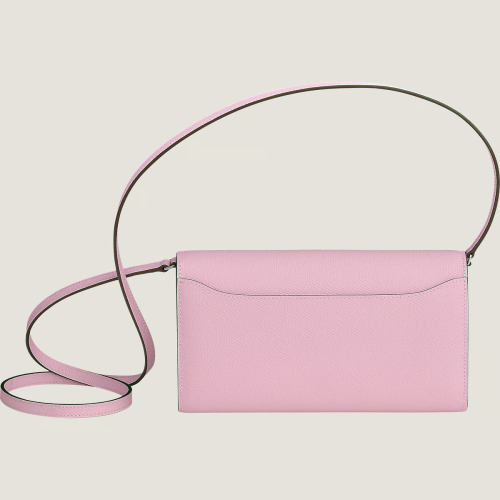 Hermes Constance to Go Wallet Epsom Mauve Sylvestre Silver