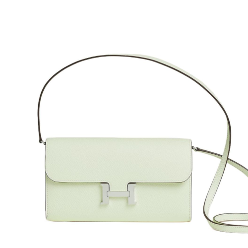 Hermes Constance to Go Wallet Epsom Vert Fizz Silver