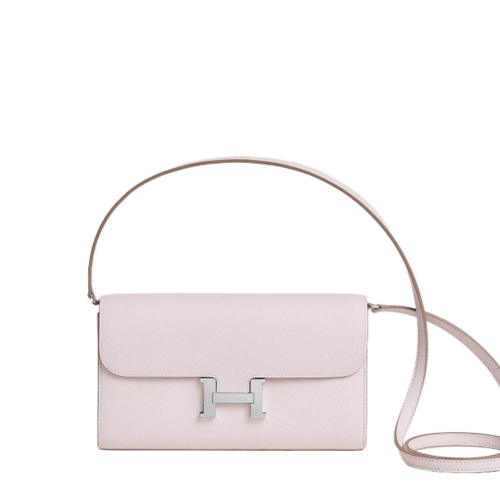 Hermes Constance to Go Wallet Epsom Mauve Pale Silver