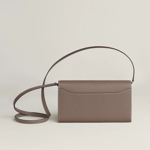 Hermes Constance to Go Wallet Epsom Etoupe Silver