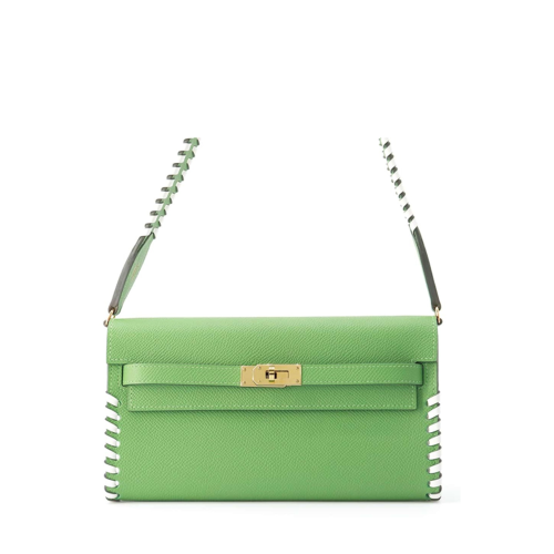 Hermes Kelly To Go Epsom Swift Vert Yucca Gold