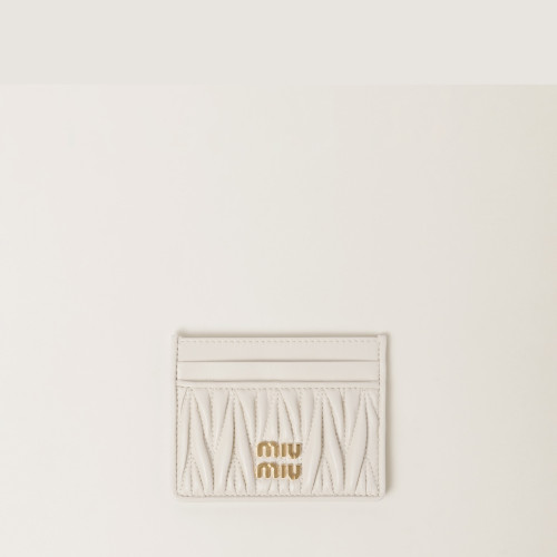 Miu Miu Matelasse nappa leather card holder