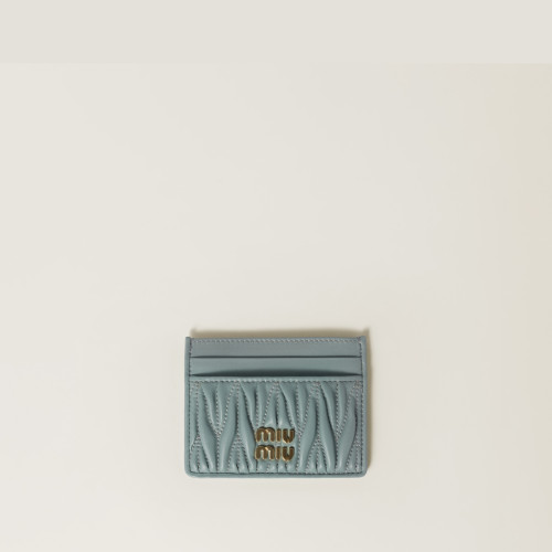 Miu Miu Matelasse nappa leather card holder