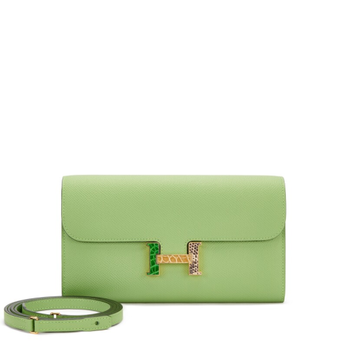Hermes Constance to Go Wallet Epsom Vert Criquet