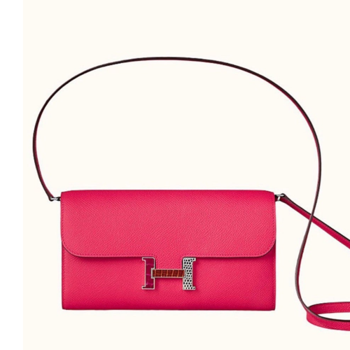 Hermes Constance to Go Wallet Epsom Rose Extreme