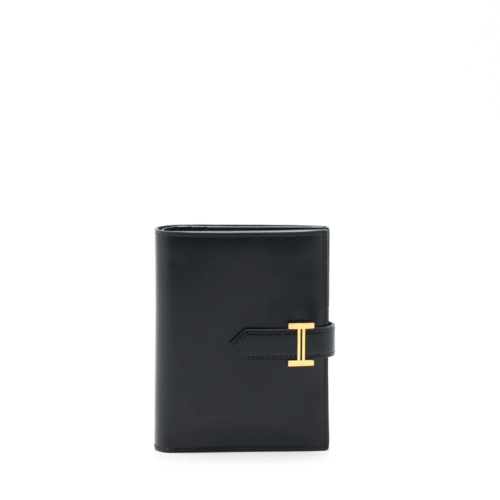 Hermes Bearn Compact Wallet Box Noir Gold