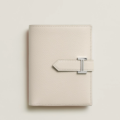 Hermes Bearn Compact Wallet Epsom Craie Silver